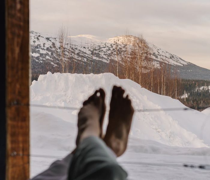 Person feeling energized and peaceful after a yoga session.